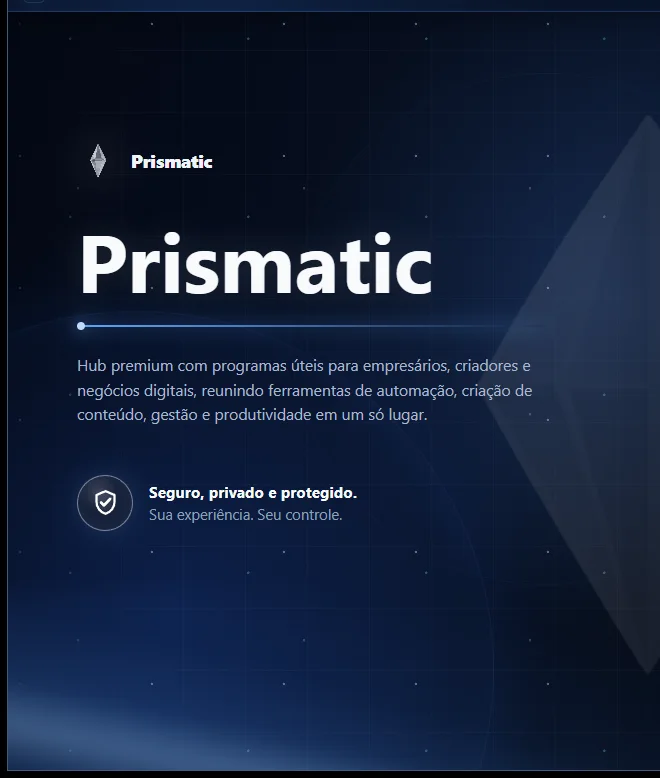 Prismatic: Launcher sign-in screen